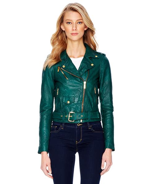 michael kors crinkled leather jacket